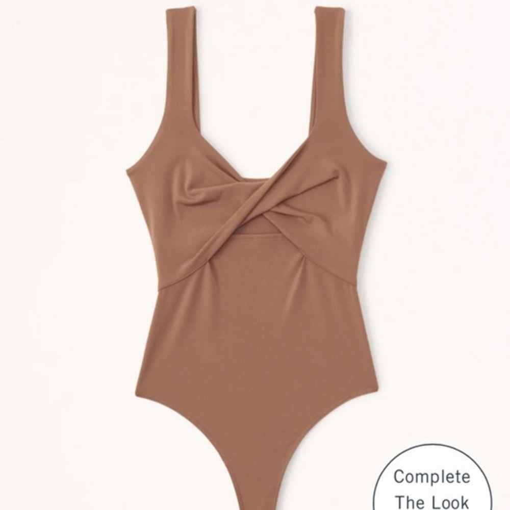 COPY - NWOT Abercrombie Slinky Cutout Bodysuit in Brown, Size XS